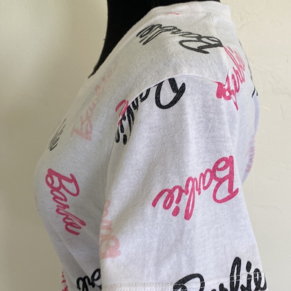 Rue 21 White Super Cute Barbie In Cursive Shirt - Picture 6 of 15